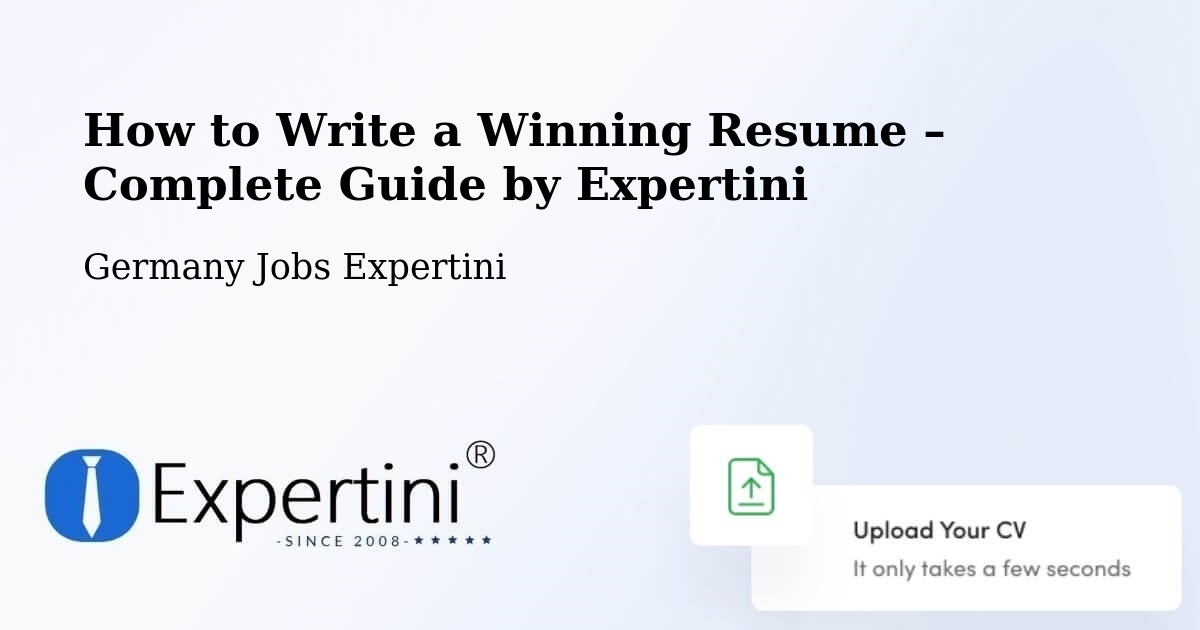 Resume Writing Guide for Job Seekers – Werdau - Werdau, Germany Jobs Expertini